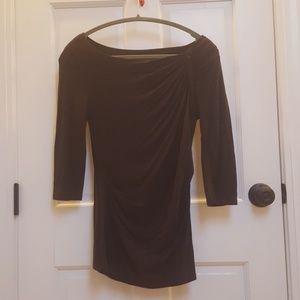 Anthropologie gathered boatneck top sz S